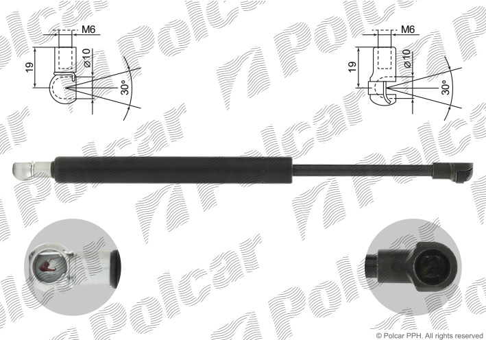 1405ABD Polcar Кришка багажника і амортизатор капота